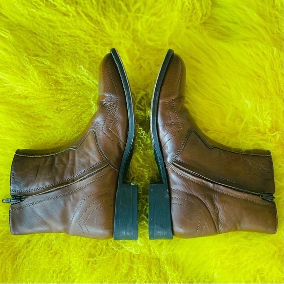 LAREDO | 10.5 | Men’s Hoxie Mid Brown Low Leather Square Toe Western Boots main image 11